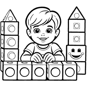 Einzigartige Kinder-Ausmalvorlage zum Basteln und Malen