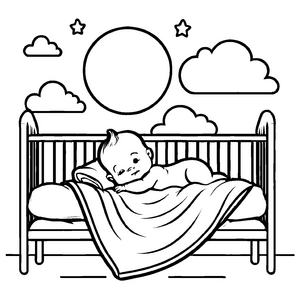 Fantastisches Babys-Bastelmotiv zum kreativen Zeitvertreib