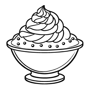 Zauberhafte Eiscreme-Ausmalvorlage zum Entdecken und Gestalten