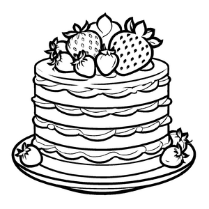 Wunderschönes Kuchen-Bastelmotiv für Groß und Klein