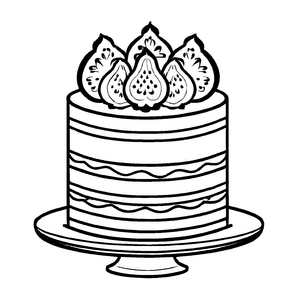 Interessantes Kuchen-Malbild für spannende Malzeit