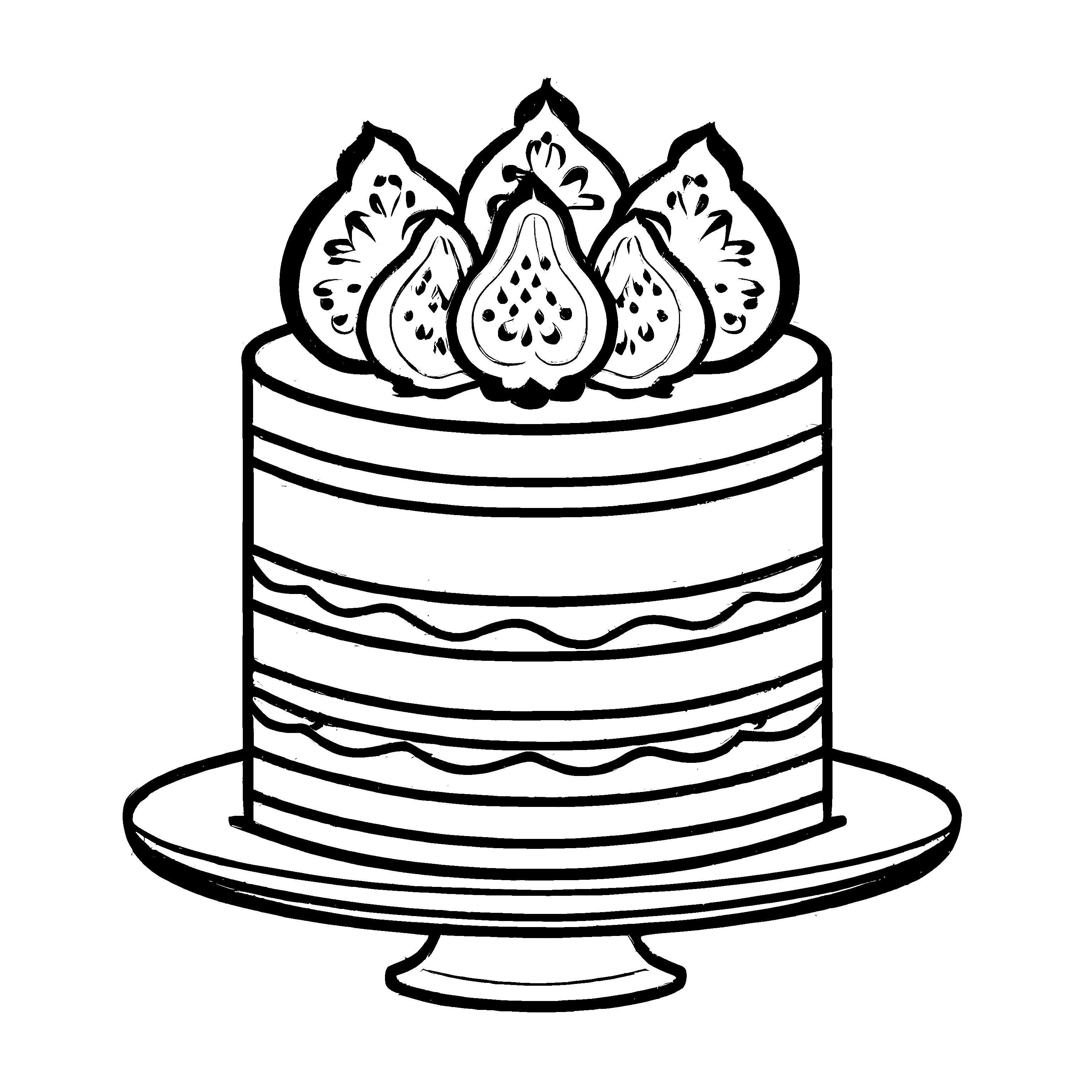 Interessantes Kuchen-Malbild für spannende Malzeit
