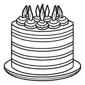 Fantastisches Kuchen-Malbild zum kreativen Zeitvertreib