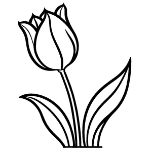 Interessantes Tulpen-Bastelmotiv zum künstlerischen Entfalten
