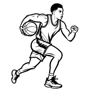 Aufregende Basketball-Ausmalvorlage für bunte Malfreude
