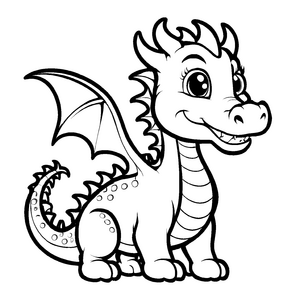 Einfaches Drachen-Bastelmotiv für kreative Kids