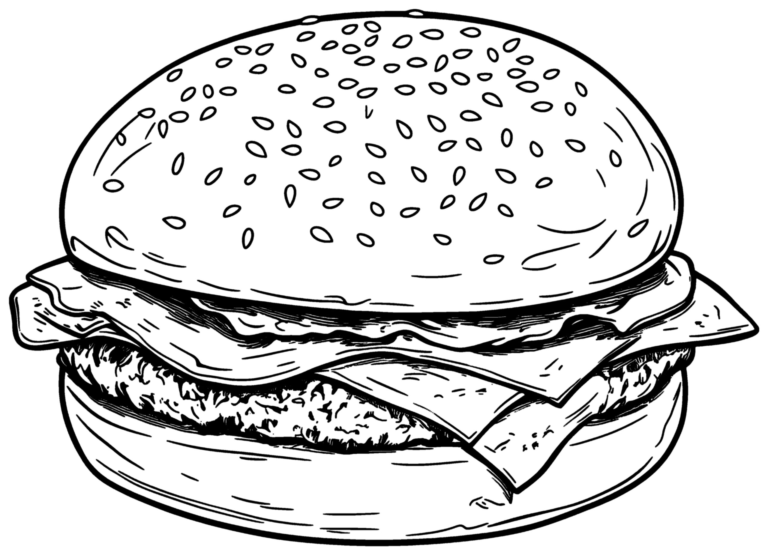 Hamburger Ausmalbild