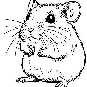 Hamster Ausmalbild