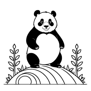 Interessantes Pandabären-Bastelmotiv für kreative Momente