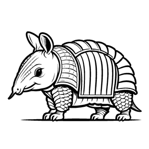 Lustiges Gürteltiere-Bastelmotiv für Groß und Klein