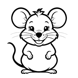 Interessante Ratten-Malvorlage für kreative Kids