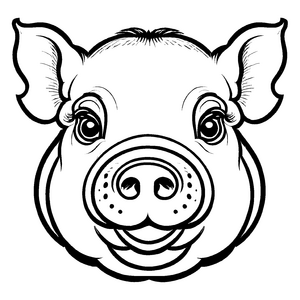 Märchenhafte Hängebauchschweine-Malvorlage für kreative Malstunden