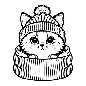 Fantasievolles Kitten-Malbild für kreative Kids