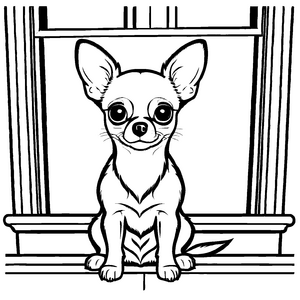 Wunderbares Chihuahuas-Malbild für kreative Malstunden