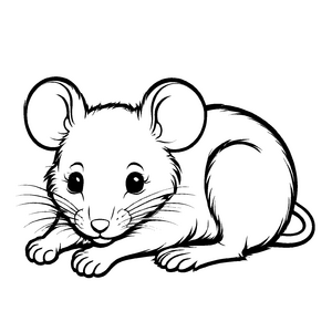Fantastisches Ratten-Ausmalbild zum künstlerischen Entfalten