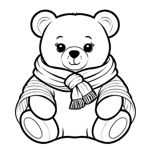 Großartige Teddybären-Malvorlage zum künstlerischen Entfalten