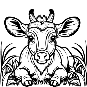 Märchenhafte Gnus-Malvorlage für kreative Kids