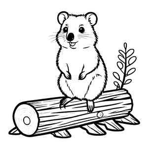 Einfaches Quokkas-Bastelmotiv für kreative Kids