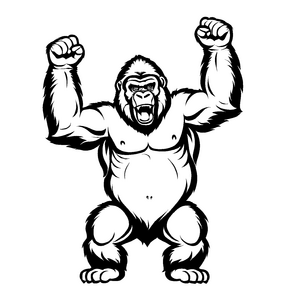 Wunderschönes Gorillas-Bastelmotiv zum kreativen Zeitvertreib