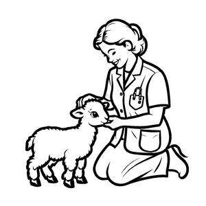 Liebevolles Tierärzte-Malbild für spannende Malzeit