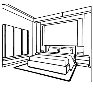 Besonderes Schlafzimmer-Malbild für Groß und Klein