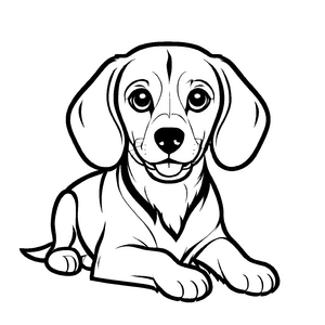 Wunderbare Beagle-Malvorlage zum Basteln und Malen
