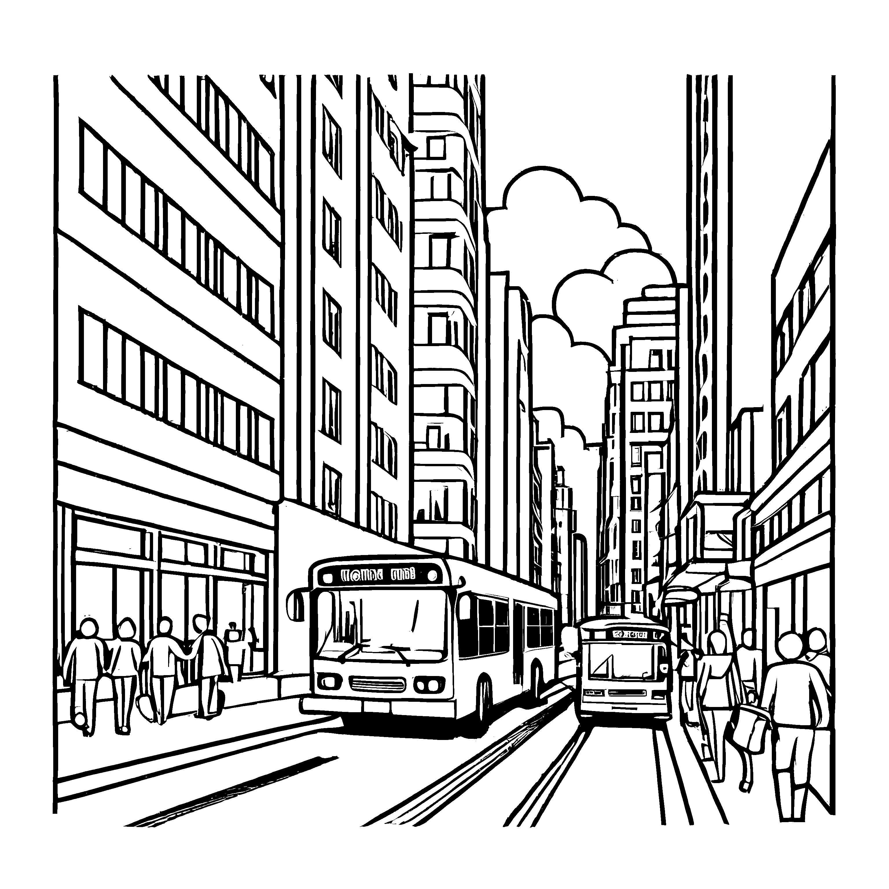 Süßes Busse-Malbild für Kinder