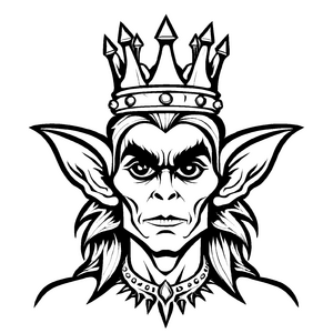 Fantasievolle Goblins-Malvorlage für den Bastelspaß