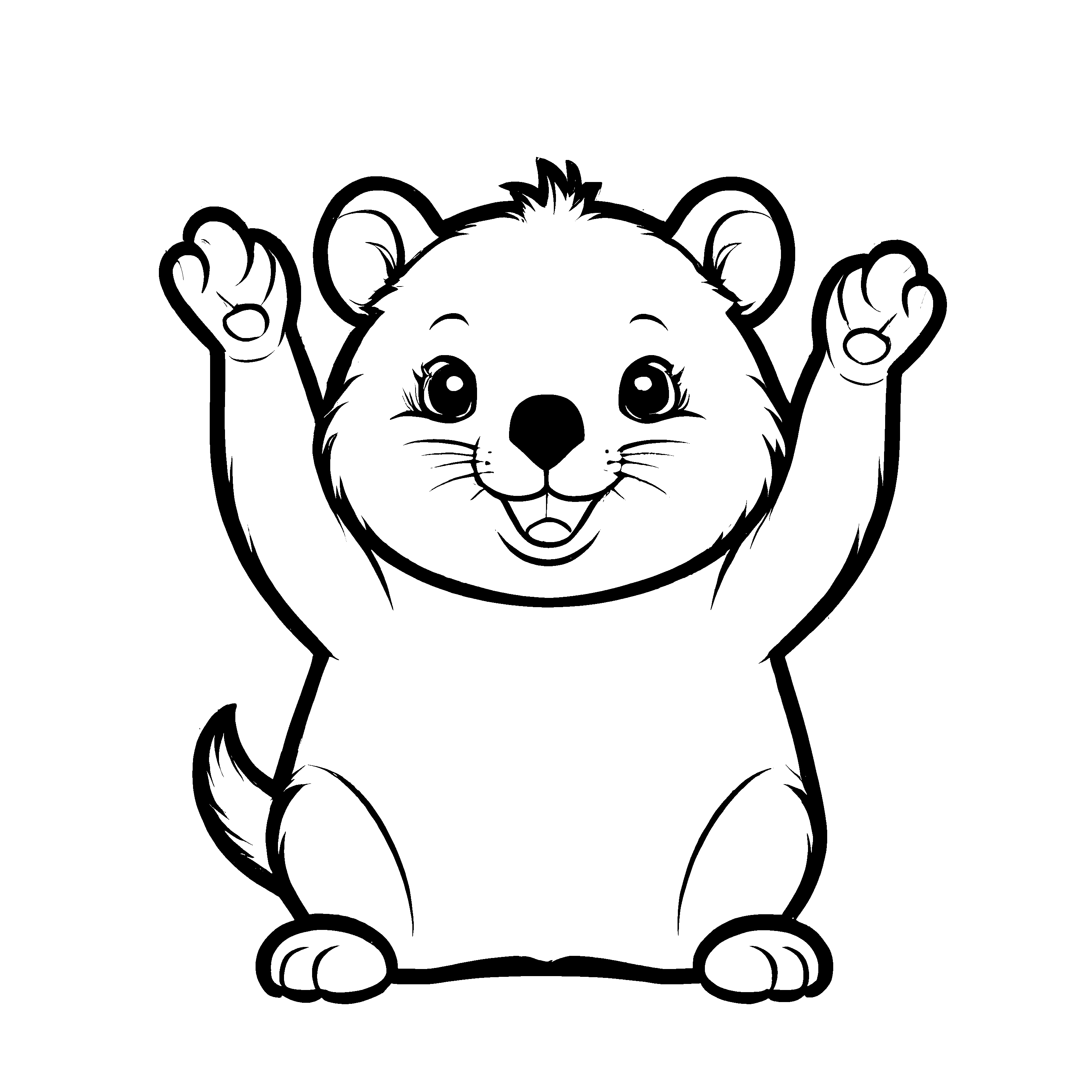 Fantastisches Wombats-Malbild für Kinder