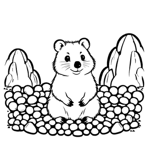Bezauberndes Quokkas-Malbild für die ganze Familie