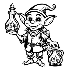 Lustiges Goblins-Bastelmotiv für spannende Malzeit