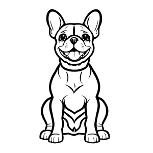 Bezauberndes Französische Bulldoggen-Bastelmotiv für die ganze Familie