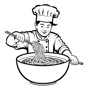 Fantasievolles Ramen-Malbild für kreative Kids