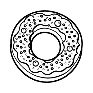 Süßes Donuts-Bastelmotiv zum kreativen Gestalten