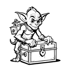 Einzigartige Goblins-Malvorlage für Kinder