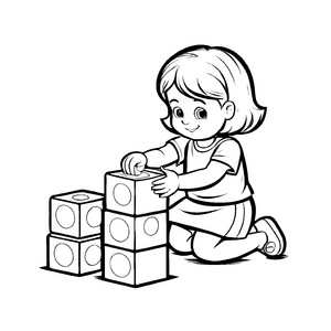 Besonderes Kindergärten-Ausmalbild für Groß und Klein