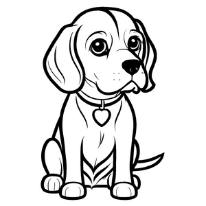 Tolles Beagle-Bastelmotiv für kreative Kids