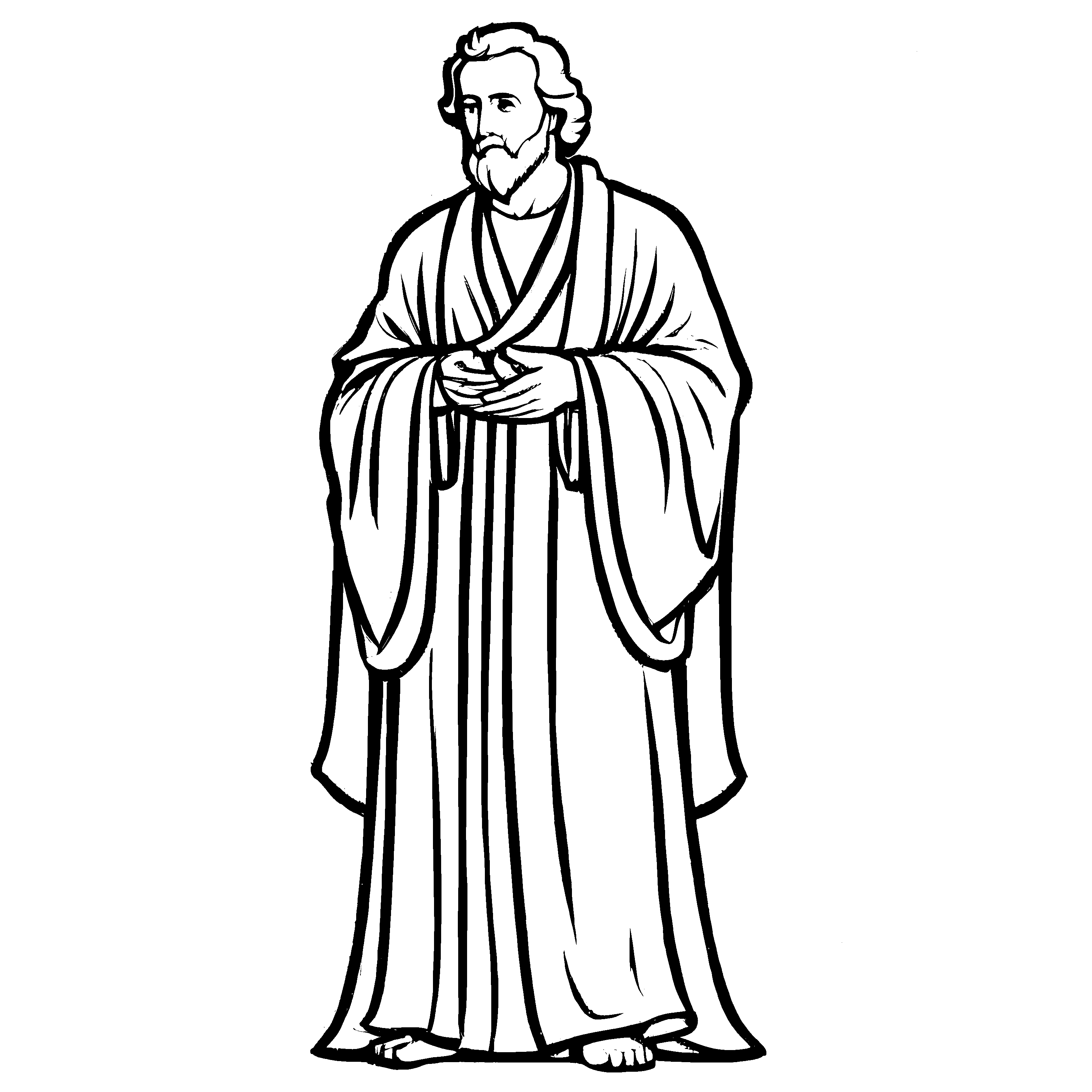 Kindgerechtes Philosophen-Bastelmotiv zum künstlerischen Entfalten