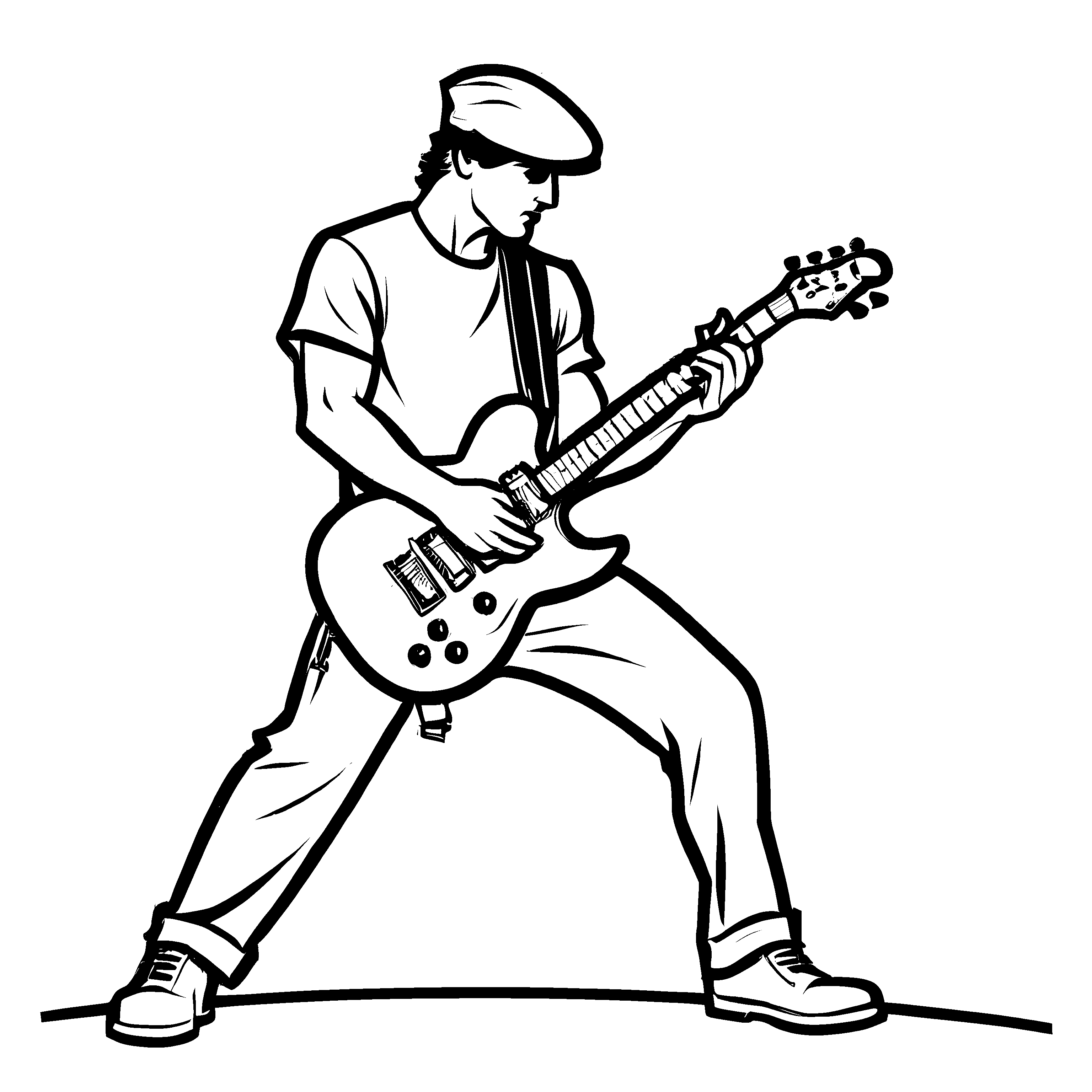 Buntes Rockstars-Malbild zum Entdecken und Gestalten