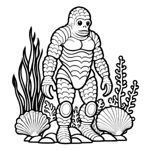 Aufregende Golems-Ausmalvorlage für Kinder