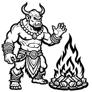 Kindgerechtes Orks-Malbild für kleine Künstler