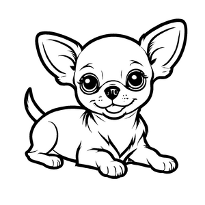 Magisches Chihuahuas-Malbild zum künstlerischen Entfalten