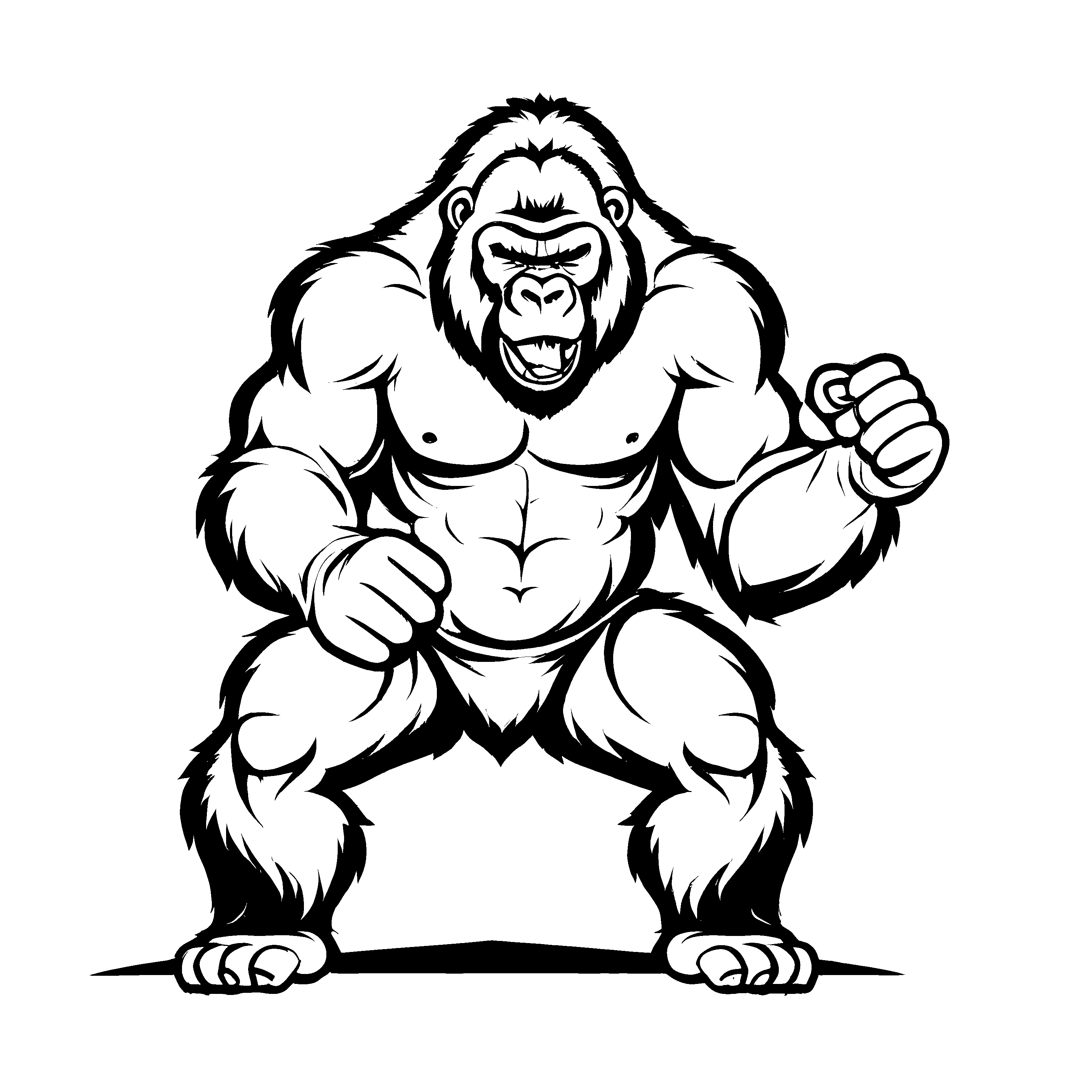Aufregendes Gorillas-Bastelmotiv für Kinder