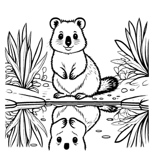 Aufregendes Quokkas-Malbild für Groß und Klein