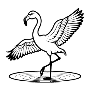 Fantastisches Flamingos-Malbild für kreative Kids