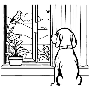 Wunderbare Beagle-Ausmalvorlage für Groß und Klein