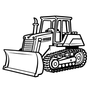 Fantasievolles Bulldozer-Bastelmotiv für die ganze Familie