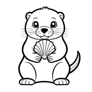 Einzigartige Otter-Malvorlage für die ganze Familie