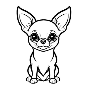 Besonderes Chihuahuas-Ausmalbild zum Ausmalen