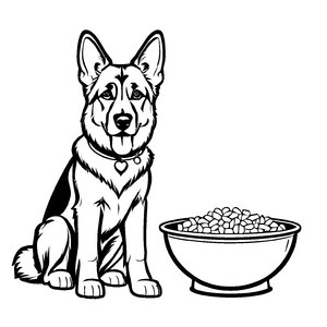Bezauberndes Schäferhunde-Ausmalbild für kreative Momente